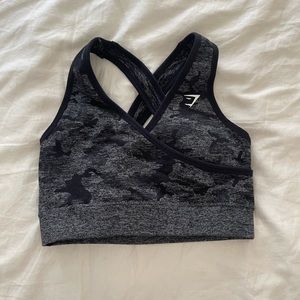 gym shark size small camo sports bra